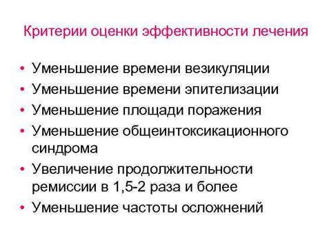 Уменьшение эффективности лечения