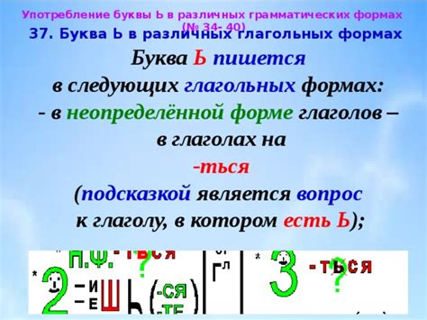 Употребление в различных формах