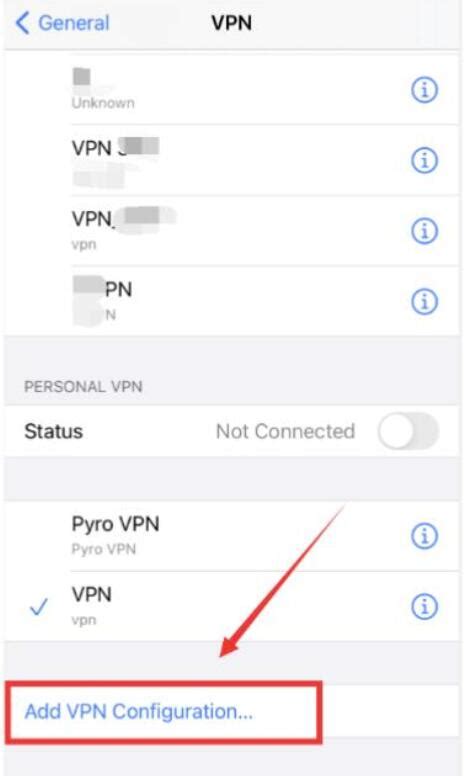 Управление настройками VPN на iPhone