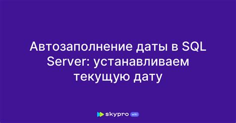 Устанавливаем текущую дату