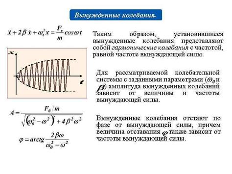 Установившиеся колебания и их характеристики