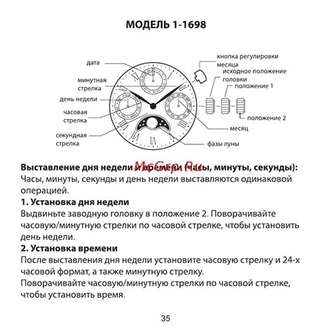 Установка времени и дня недели