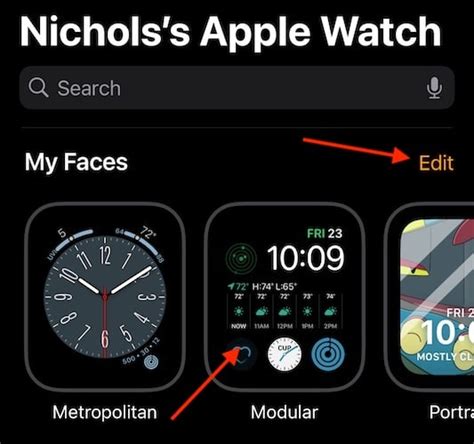 Установка обоев на Apple Watch