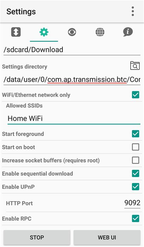 Установка приложения Transmission BTC на Android TV