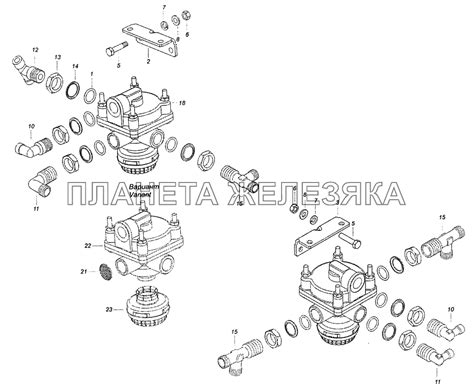 Установка ускорительного крана на тормоза Камаз 5320