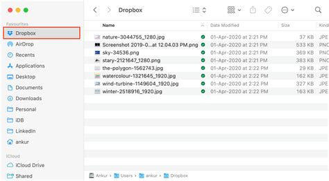 Установка Dropbox на Mac