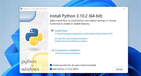 Установка Python на Windows: