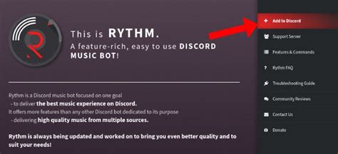 Установка Rhythm Bot