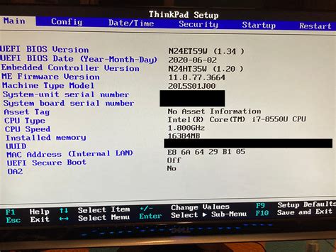 Установка UEFI на ноутбук Lenovo