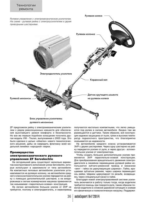 Устройство и принцип действия электроусилителя руля