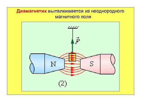 Физические свойства диамагнетиков, приводящие к их отталкиванию от магнитного поля