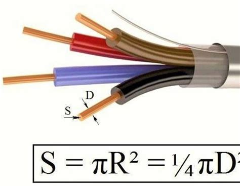 Формула расчета сечения провода по диаметру