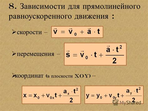 Формула с ускорением: основные понятия и сведения