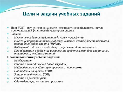 Цель учебного года: академические и практические задачи