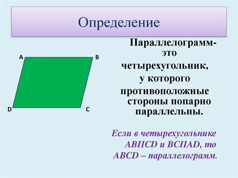 Что такое параллелограмм