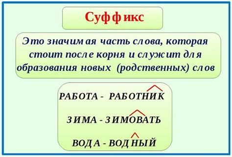 Что такое суффикс?