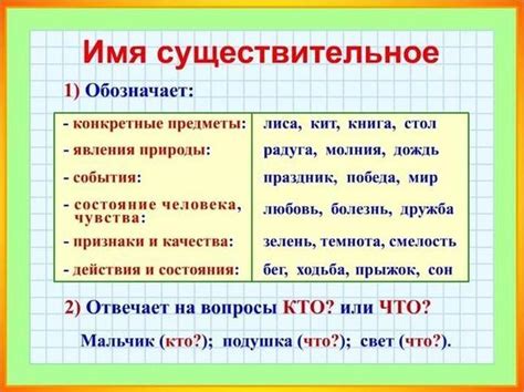 Что такое существительное и как его использовать