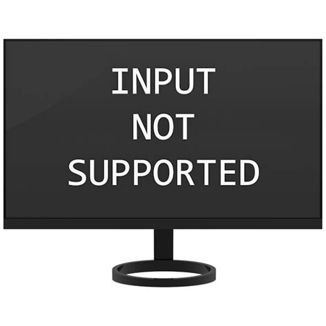 Что такое input not supported на мониторе?