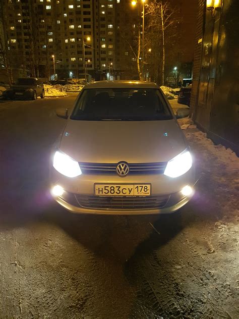 Шаги для включения ближнего света на VW Polo