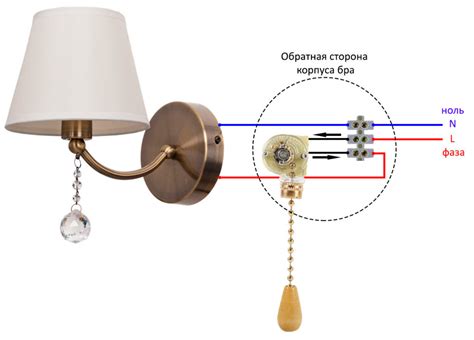 Шаги для подключения светильника