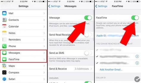 Шаги по отключению FaceTime и iMessage на iPhone и iPad
