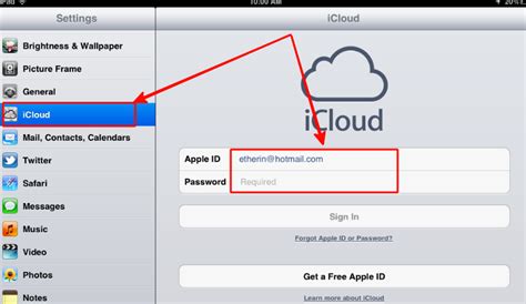 Шаги по созданию iCloud на Android