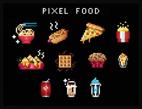 Шаг за шагом: создание пиксель-арт изображений еды