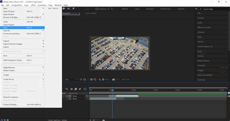 Шаг 1: Закрытие After Effects и сохранение проекта