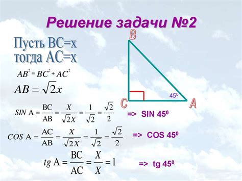 Шаг 1: Находим значения синуса и косинуса