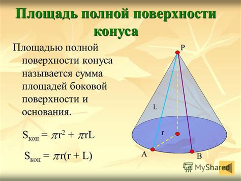 Шаг 1: Находим площадь основания конуса