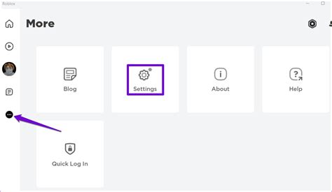 Шаг 1: Откройте настройки Роблокса