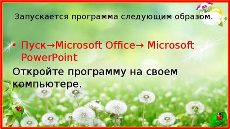 Шаг 1: Откройте программу PowerPoint