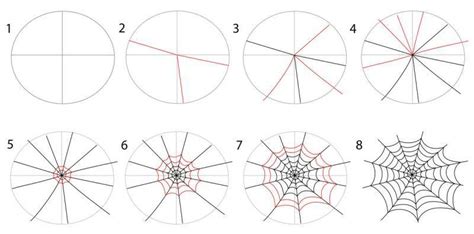 Шаг 1: Рисунок паутинки
