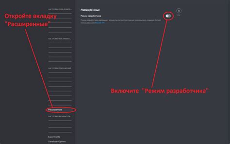 Шаг 2: Включите разработчика в настройках Discord