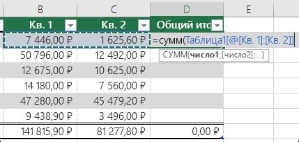 Шаг 2: Выделение столбца, для которого нужно создать формулу