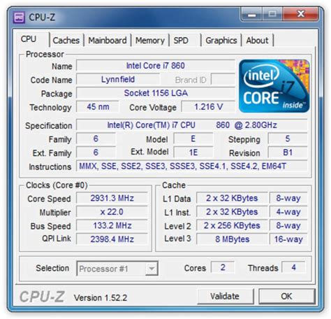 Шаг 2: Запустите приложение "CPU-Z"