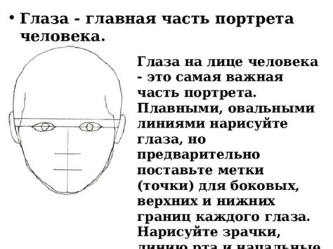 Шаг 2: Начертить основные контуры портрета