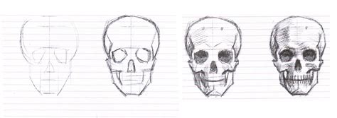 Шаг 2: Основные шаги рисования черепа