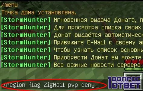 Шаг 2: Откройте чат и введите команду для отключения ПВП