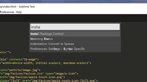 Шаг 2: Открытие Package Control в Sublime Text