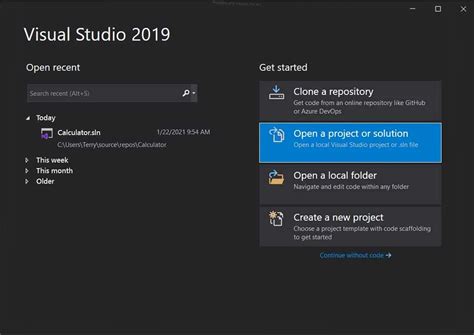 Шаг 2: Открытие Visual Studio Code