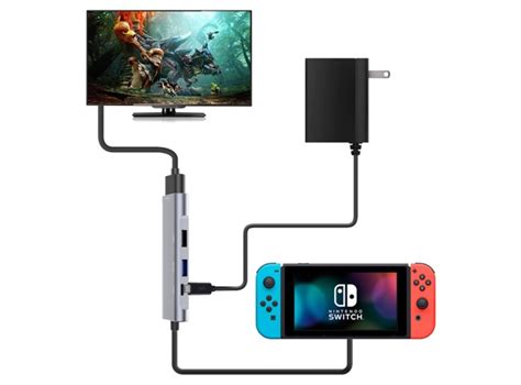 Шаг 2: Подключение Nintendo Switch к телевизору с помощью HDMI-кабеля