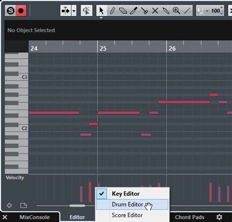 Шаг 2. Открытие редактора MIDI