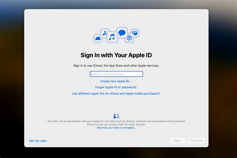 Шаг 3: Вход с текущим Apple ID или создание нового