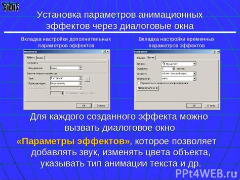 Шаг 3: Настройка эффектов и анимации