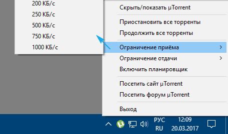 Шаг 3: Ограничение скорости интернета