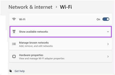 Шаг 5. Найдите доступные сети Wi-Fi