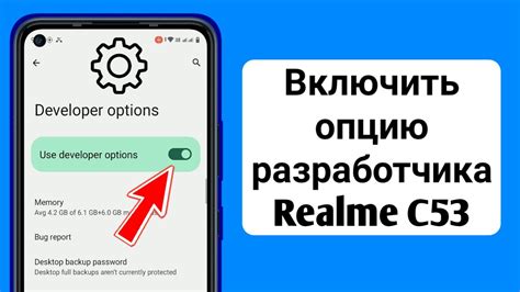 Шаг 6: Включите "Опции разработчика"