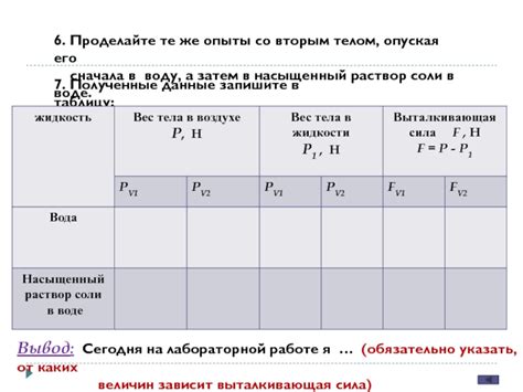 Шаг 7: Запишите полученные данные