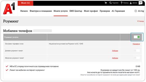 Шаг 7: Проверка активации роуминга на А1